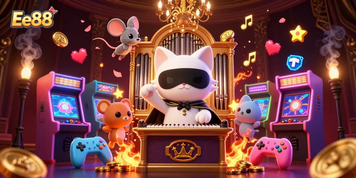 Experience thrilling gameplay at Ee88 with unique characters in a vibrant casino scene.