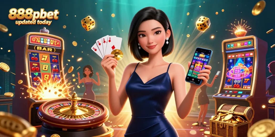 Engage with thrilling gameplay at 888pbet updated today, featuring a glamorous casino scene.