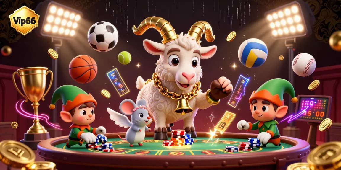 Experience the thrilling action at Vip66 Casino as characters navigate an exciting gaming atmosphere.
