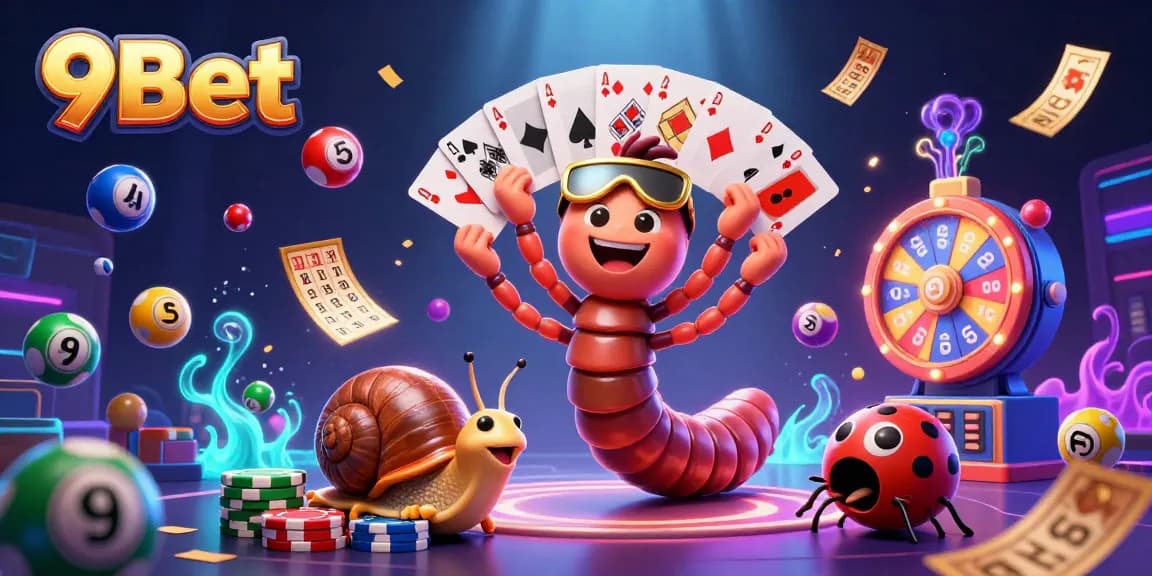 Engage in thrilling lottery excitement with 9Bet's vibrant casino characters!