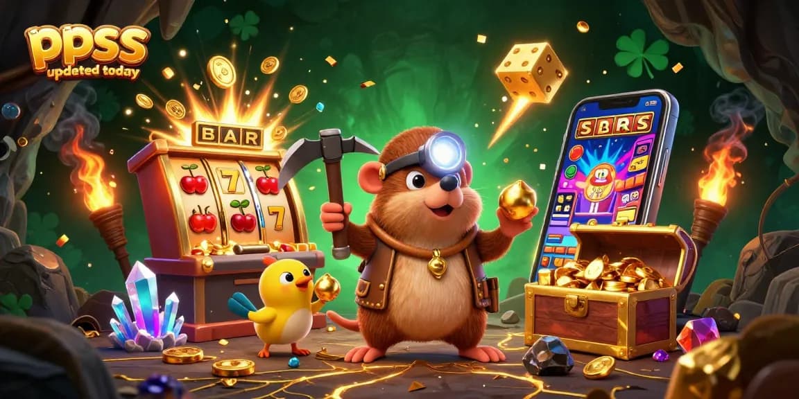 Spin with excitement at ppss updated today, where a treasure hunter cults coins in a vibrant gambling scene.