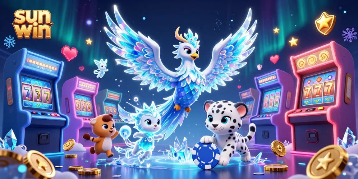 Play with the magical sun win characters in a vibrant 3D casino gaming illustration.