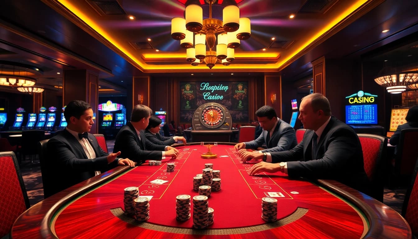 Experience the thrilling atmosphere of bongdanet with intense poker gameplay and roulette action.