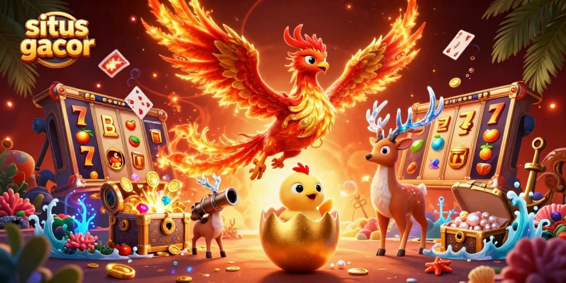 Spin into action with situs gacor featuring vibrant phoenixes and dazzling slot symbols!