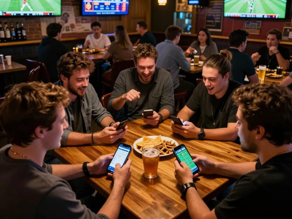 Socolive sports betting experience with friends cheering in an engaging atmosphere.