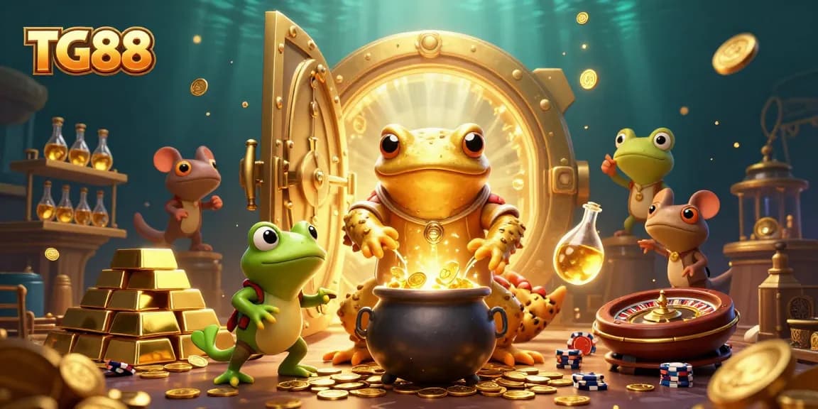 Experience the thrill of TG88 with dynamic casino elements and vibrant characters in a captivating scene.