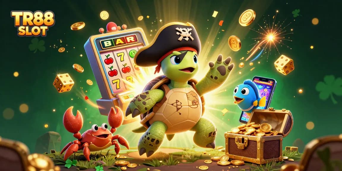 Spin the TR88 SLOT jackpot with dynamic characters and exciting game elements in an immersive casino scene.