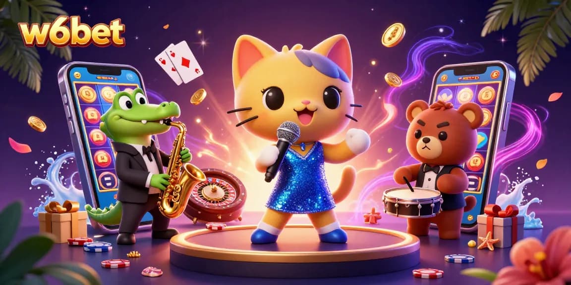 Experimente a atmosfera emocionante do w6bet com personagens de cassino vibrantes e jogos!
