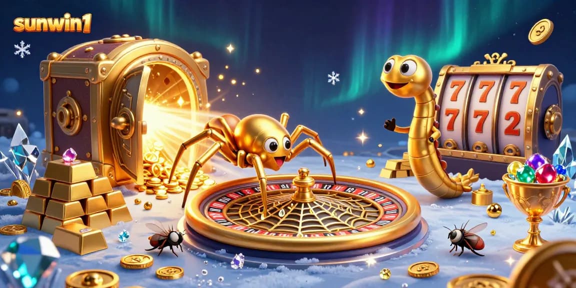 Engage with the thrilling world of sunwin1, showcasing vibrant slot reels and dynamic betting action.