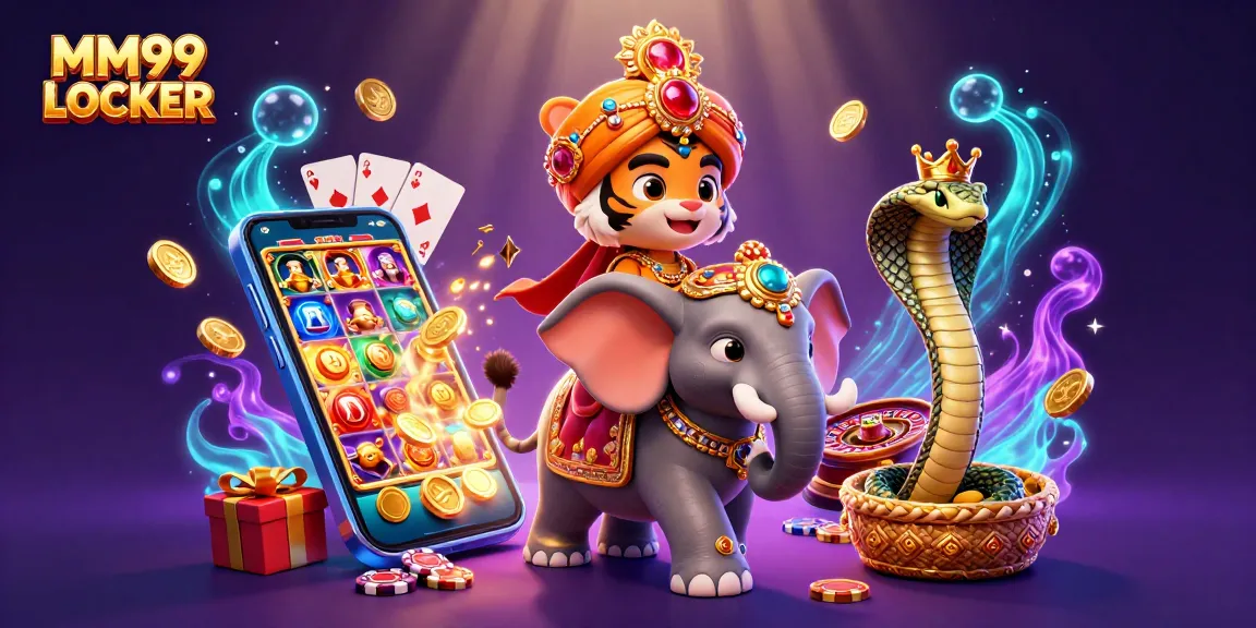 Engage in thrilling gaming with MM99 LOCKER's vibrant 3D casino adventure featuring animated characters and exciting elements.