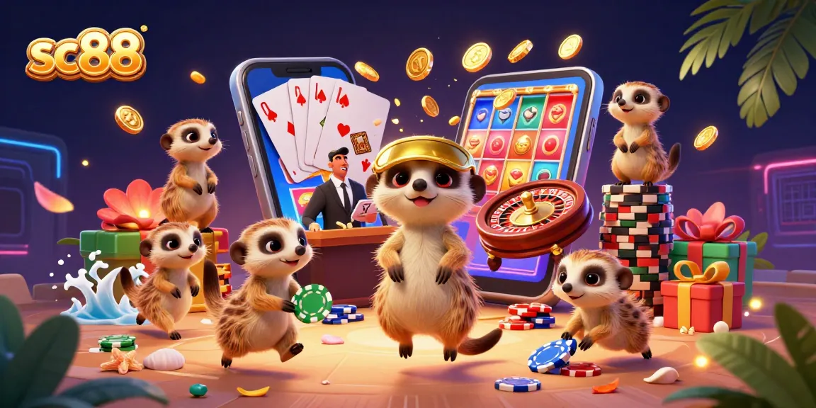 Experience thrilling casino fun at sc88 with cartoon meerkats running games, vibrant slot action, and engaging play.