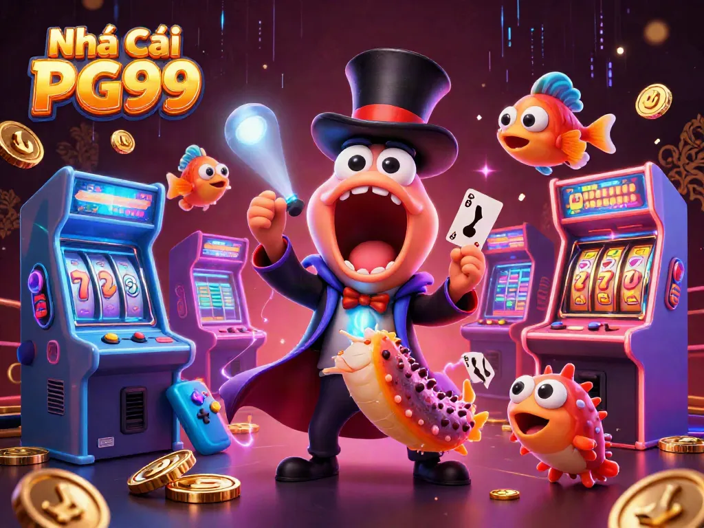 Play exciting games at Nhà Cái PG99, where colorful animations showcase thrilling online gambling.