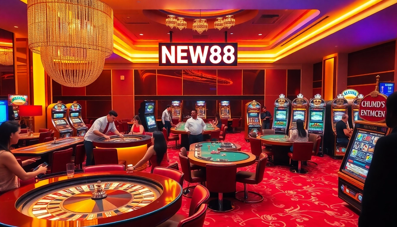 Experience luxury and excitement at NEW88 casino with vibrant games and thrilling betting atmosphere.
