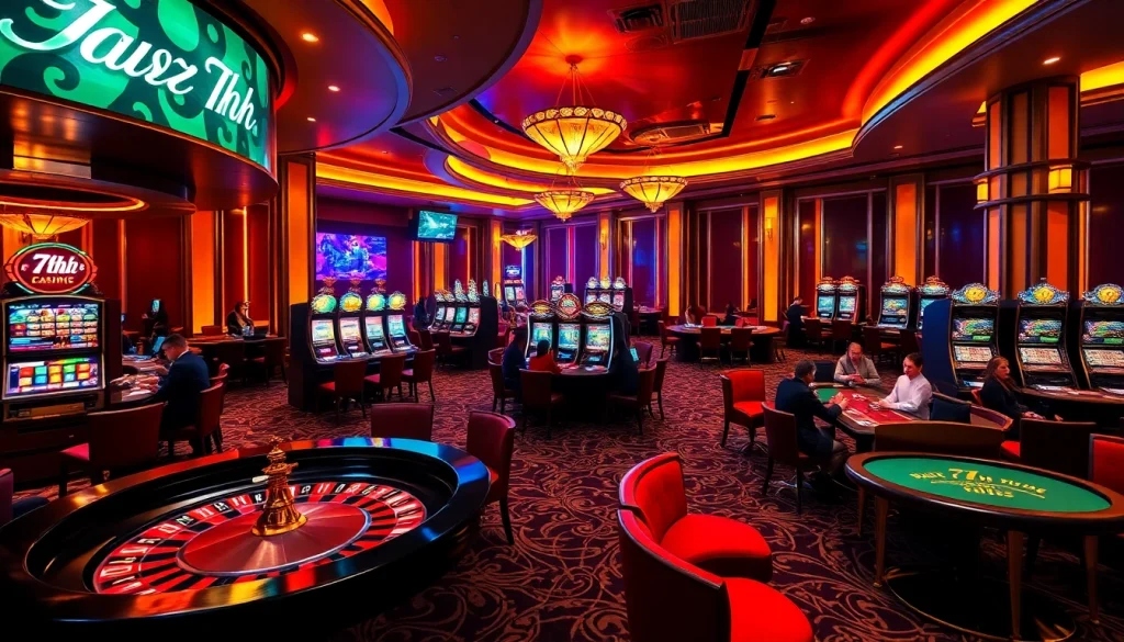 Experience thrilling gameplay at 7hh with vibrant casino tables and exciting slot machines.