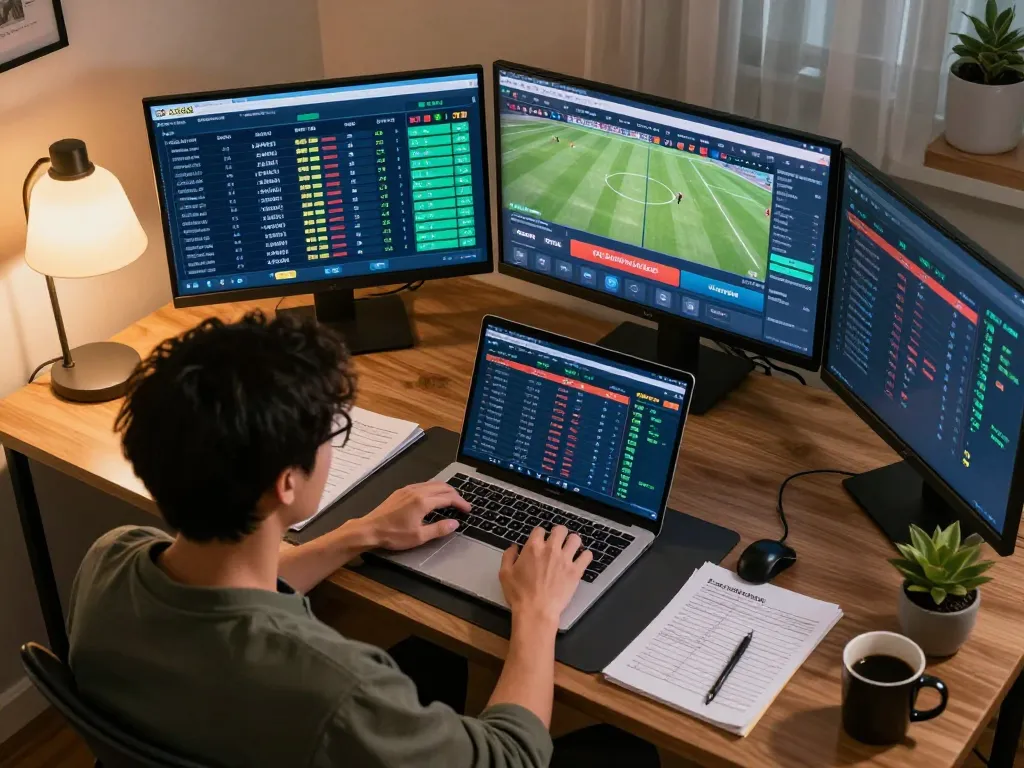 Engaging home betting scene showcasing aa888's online platform with vibrant sports odds displayed.