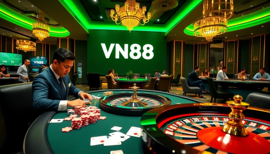 Experience the thrill of gambling at VN88 with professional dealers and exciting live casino games.