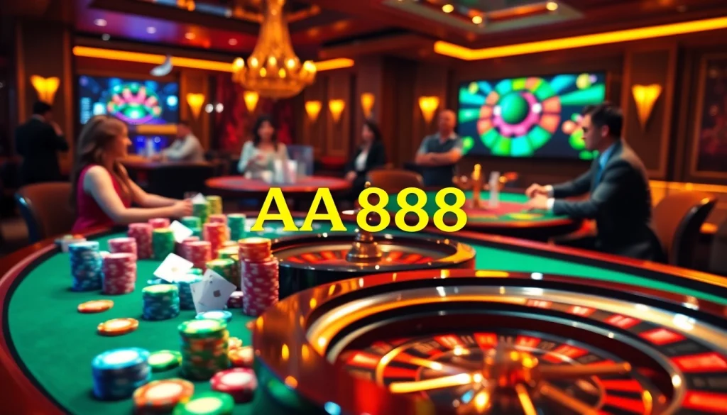 Experimente a emoção de jogar no AA888 Casino, com mesas vibrantes e ação empolgante.