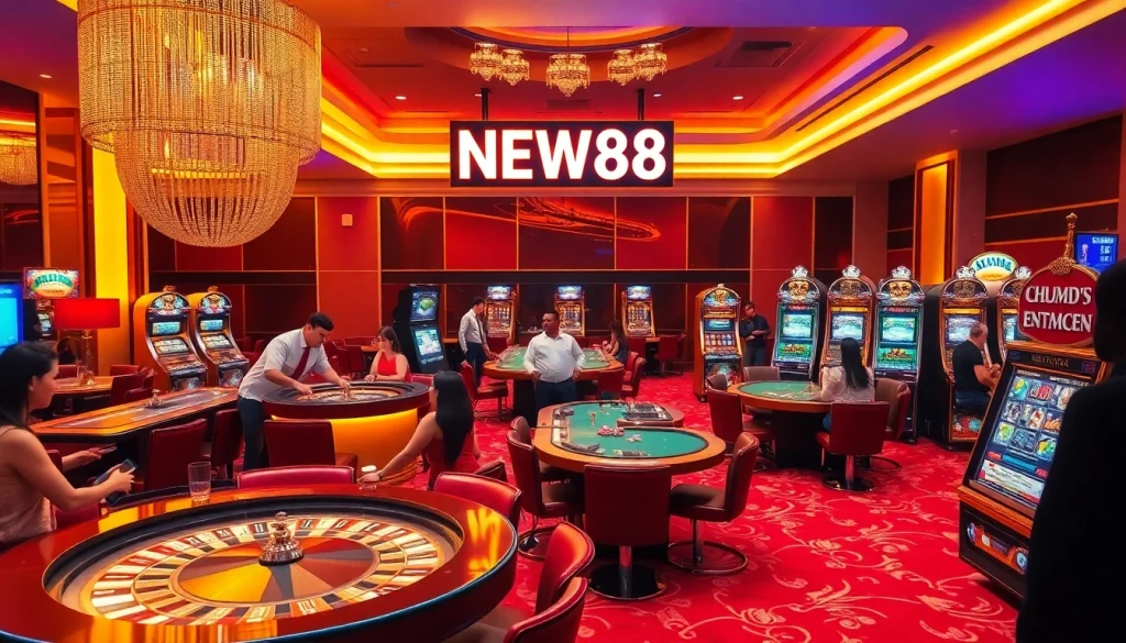 Experience luxury and excitement at NEW88 casino with vibrant games and thrilling betting atmosphere.